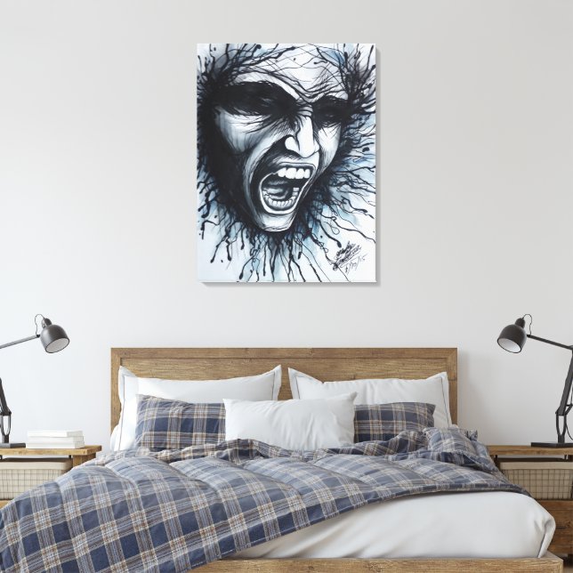 Screaming Ansikte Canvastryck (Insitu (sovrum))