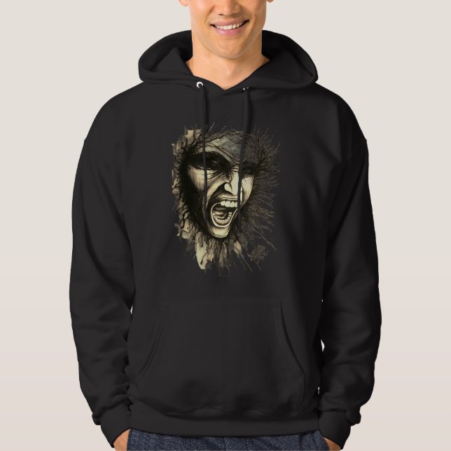 Screaming Ansikte Hoodie (Framsida)