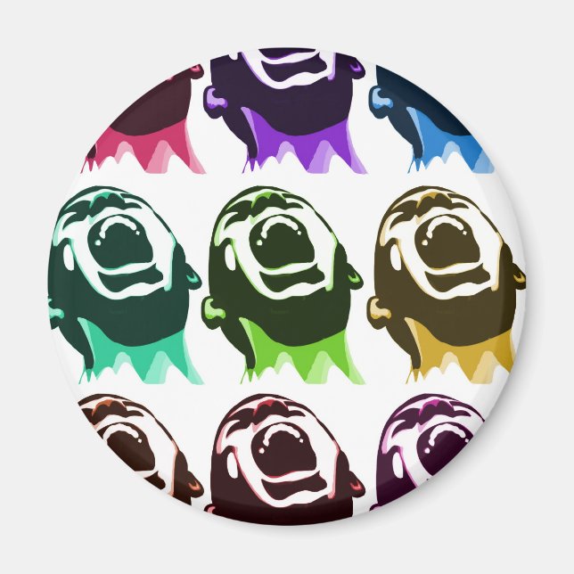 Screaming ansikte magnet (Framsidan)