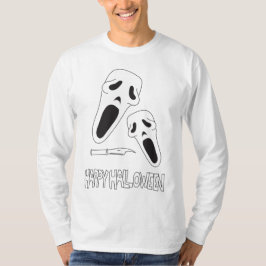 Screaming Ansikte Mask Basic-Långärmad T-Shirt