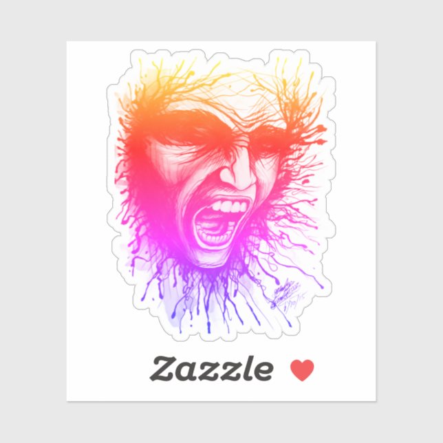 Screaming Ansikte Sticker Klistermärken (Ark)