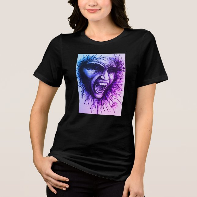 Screaming Ansikte T-Shirt (Framsida)