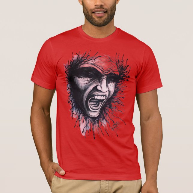 Screaming Ansikte T-Shirt (Framsida)