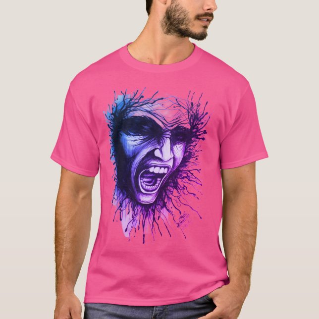 Screaming Ansikte T-Shirt (Framsida)