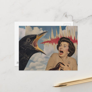 Screaming Black Bird och Retro Lady Vykort