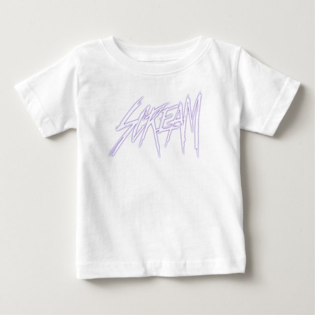 Screaming Child Gråtande Skräm Todler Calligraphy Tee Shirt (Framsida)