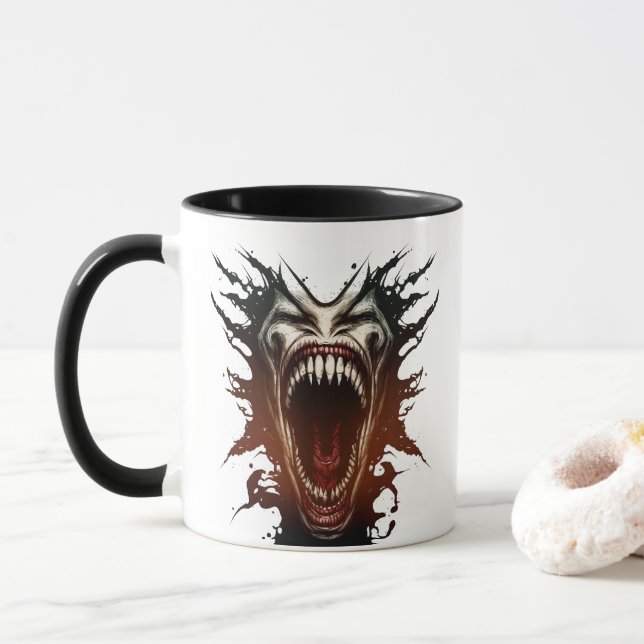 Screaming Daemon Horror Mugg (Med munk)