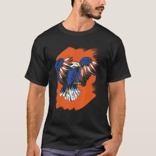 Screaming Eagle USA flagga 4:e juli för patrioter T Shirt