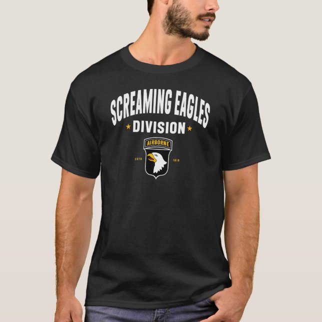 Screaming Eagles - 101st Airborne Division T Shirt (Framsida)