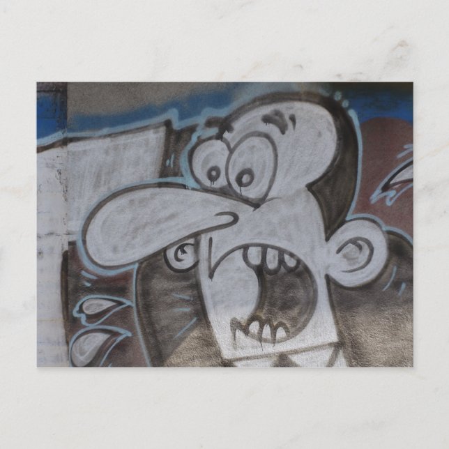 Screaming Guy Graffiti Vykort (Framsida)