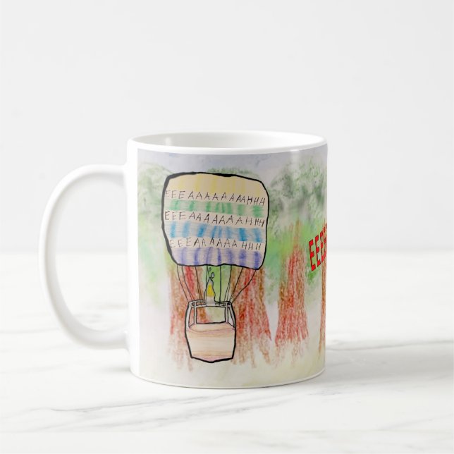 Screaming Hett-Luft-ballon Kaffemugg (Vänster)