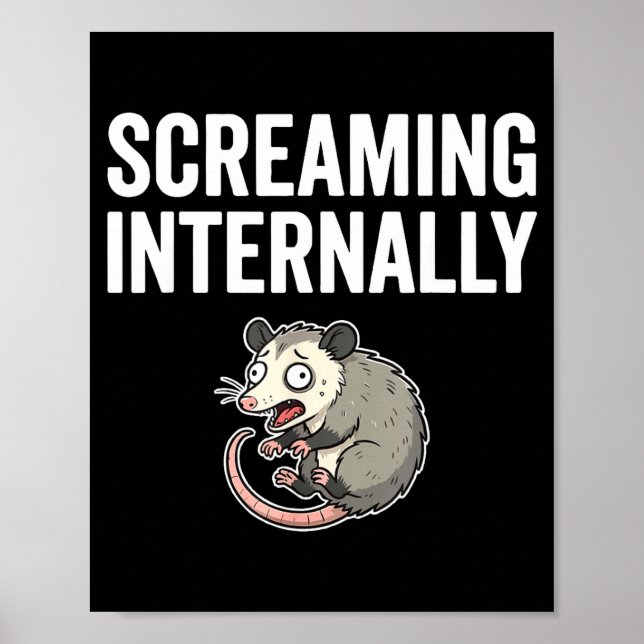 Screaming Internally Funny Ossum Anxiety Meme  Poster (Framsidan)