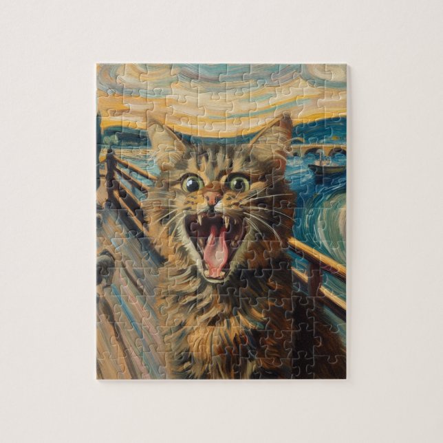 Screaming Kattunge Fine Art Parody Pussel (Vertikal)