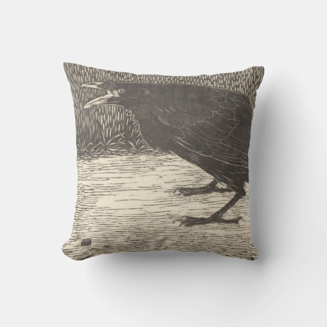 Screaming Kråka (av Jan Mankes) Kudde (Framsida)