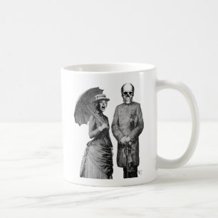 Screaming kvinna och skull kaffemugg