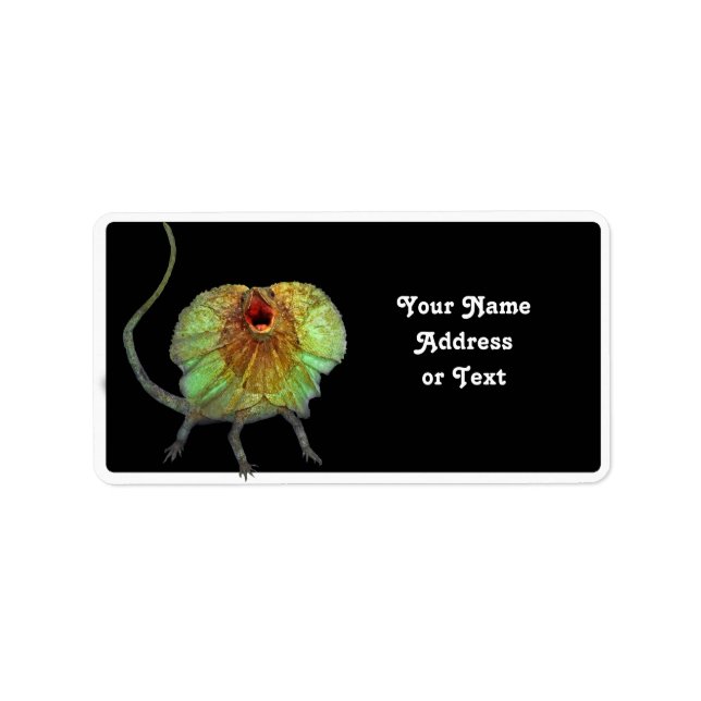 Screaming Lizard Adressetikett (Framsidan)