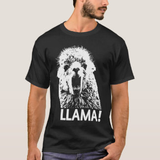 Screaming Llama No Drama Alpaca T Shirt
