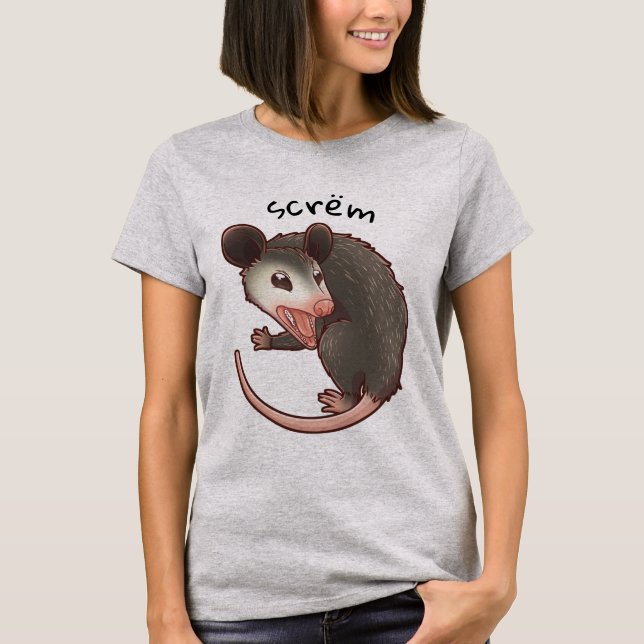 Screaming Opossum eller Scrëm Possum T-shirt (Framsida)