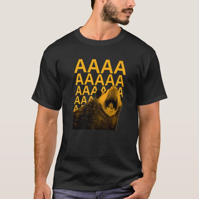 Screaming Possum Aaaa Cute Opossum Dank Meme Manar T Shirt (Framsida)