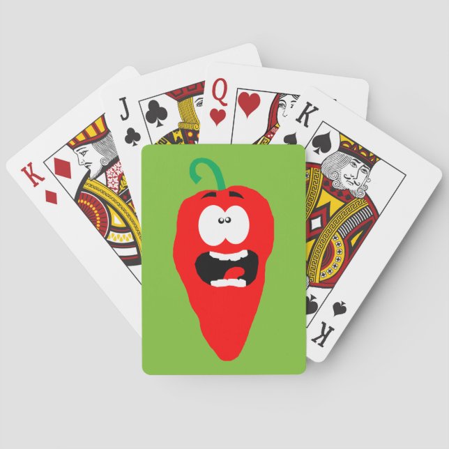 Screaming Red Hett Chili Pepper Casinokort (Baksidan)