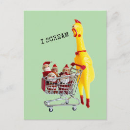 Screaming Rubber Chicken jul Vykort
