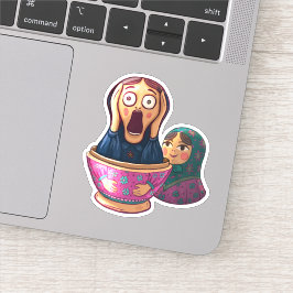 Screaming Russian Doll Sticker Klistermärken