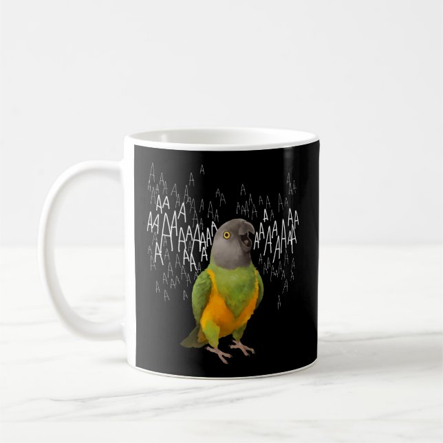 Screaming Senegal Parrot Kaffemugg (Vänster)