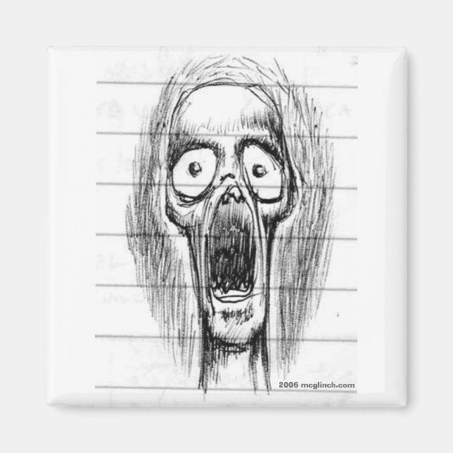 Screaming Skull Guy Magnet (Framsidan)