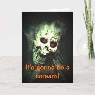 Screaming Skull Halloween Inbjudan