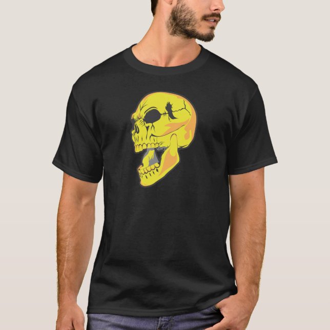 Screaming Skull Halloween Shirt T (Framsida)