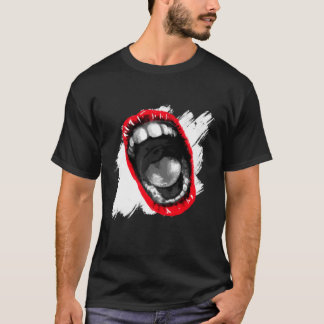 Screaming Wide Open Mouth T Shirt