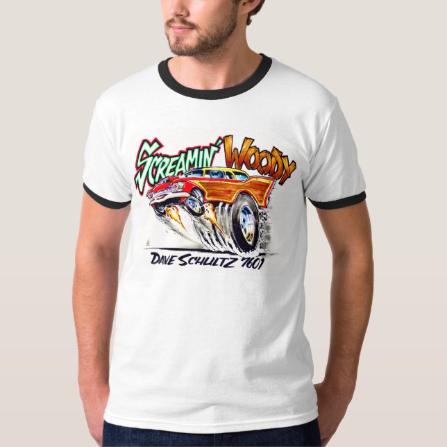 Screamin'Woody Ringer Shirt T (Framsida)