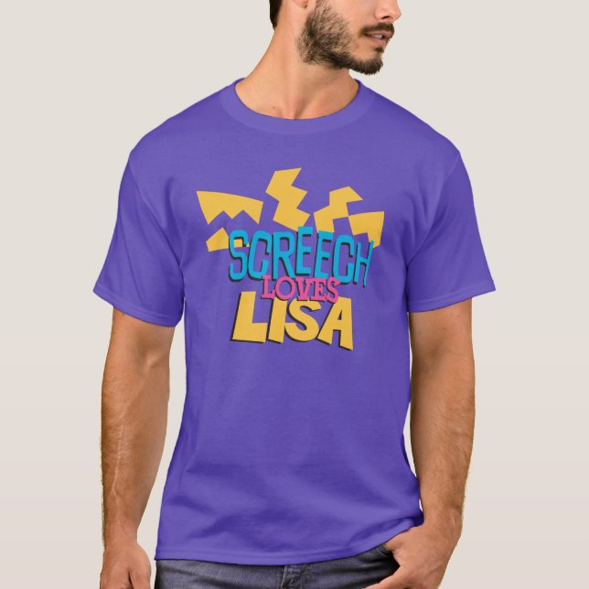 Screech älskar Lisa T Shirt (Framsida)