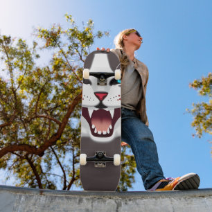 Screeching Blue Eyed Cat Mini Skateboard Bräda 18,5 Cm