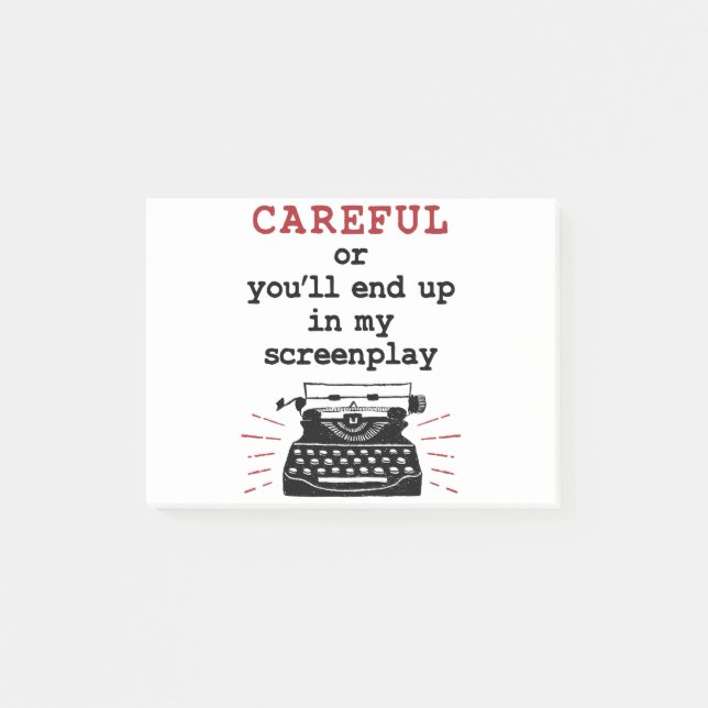 Screenwriter Försiktigt slut i min skärmdump Post-it Block (Framsida)
