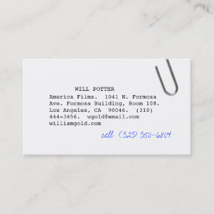 Screenwriter iii visitkort