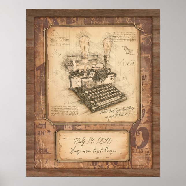 Screenwriter/Scriptwriter Vintage Art Gift Poster (Framsidan)