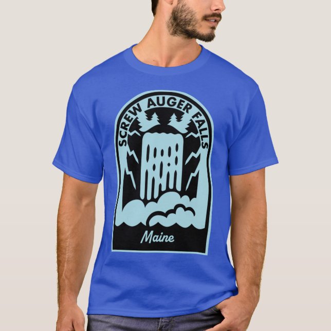 Screw Auger Falls Maine T Shirt (Framsida)