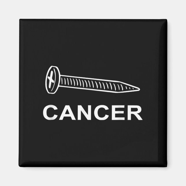 Screw Cancer Cancer Awareness Motivation  Magnet (Framsidan)