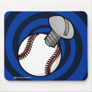 Screwball Mousepad (Blue Spiral BG) Musmatta