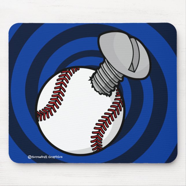 Screwball Mousepad (Blue Spiral BG) Musmatta (Framsidan)
