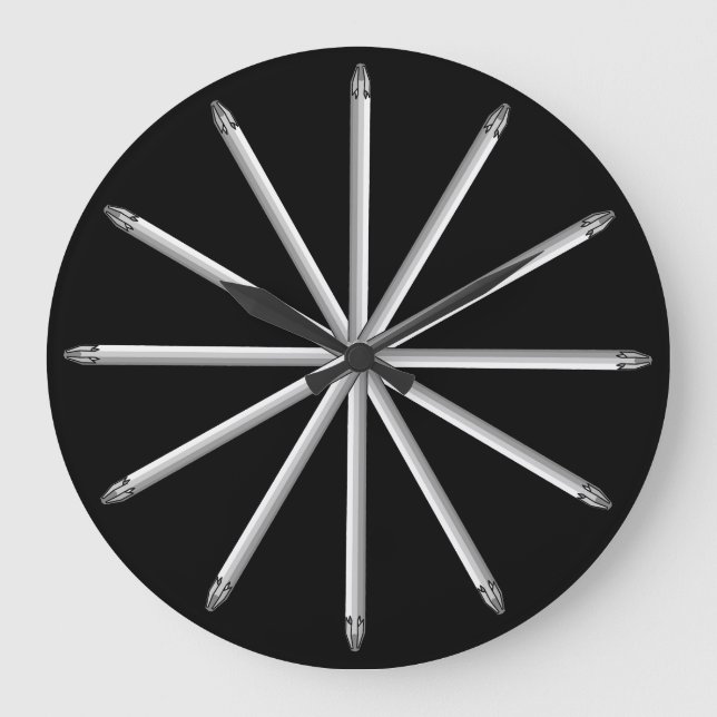 Screwdriver Bits - Contemporary Snyggt Modern Stor Klocka (Framsida)