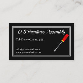 Screwdriver Black för möbler Visitkort