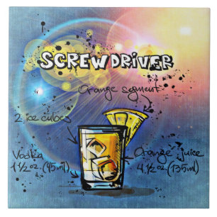 Screwdriver Cocktail Recipe Blue Pub Kakelplatta