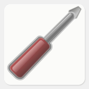 Screwdriver Fyrkantigt Klistermärke
