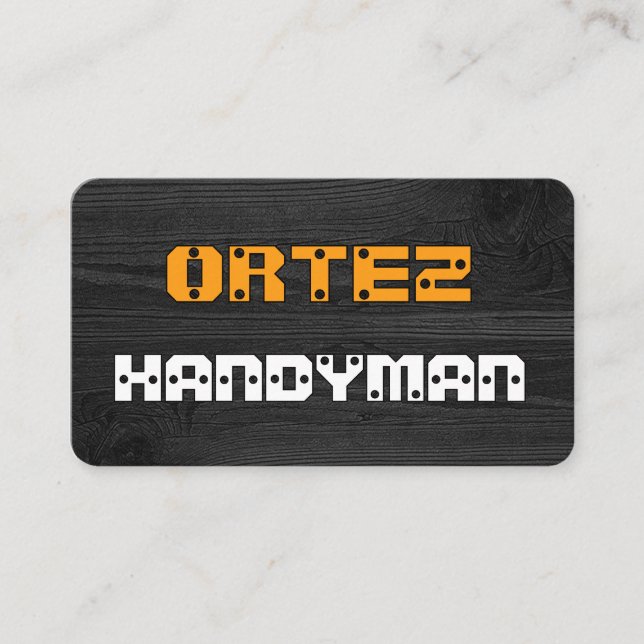 Screwed In Panel Your Name Visitkort (Framsida)