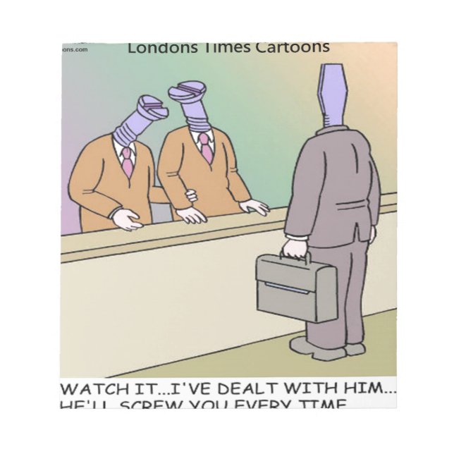 Screwy Salesman av Rick London Funny Anteckningsblock (Framsida)