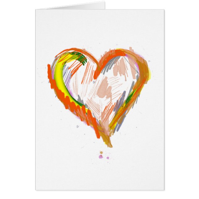 Scribble Heart Hälsningskort (Framsidan)