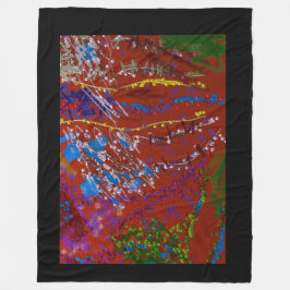 Scribbled Flowers Graffiti  Fleecefilt