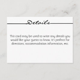 "Scribbles" Informationskort Tilläggskort